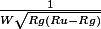 \frac{1}{W\sqrt{Rg(Ru-Rg)}}